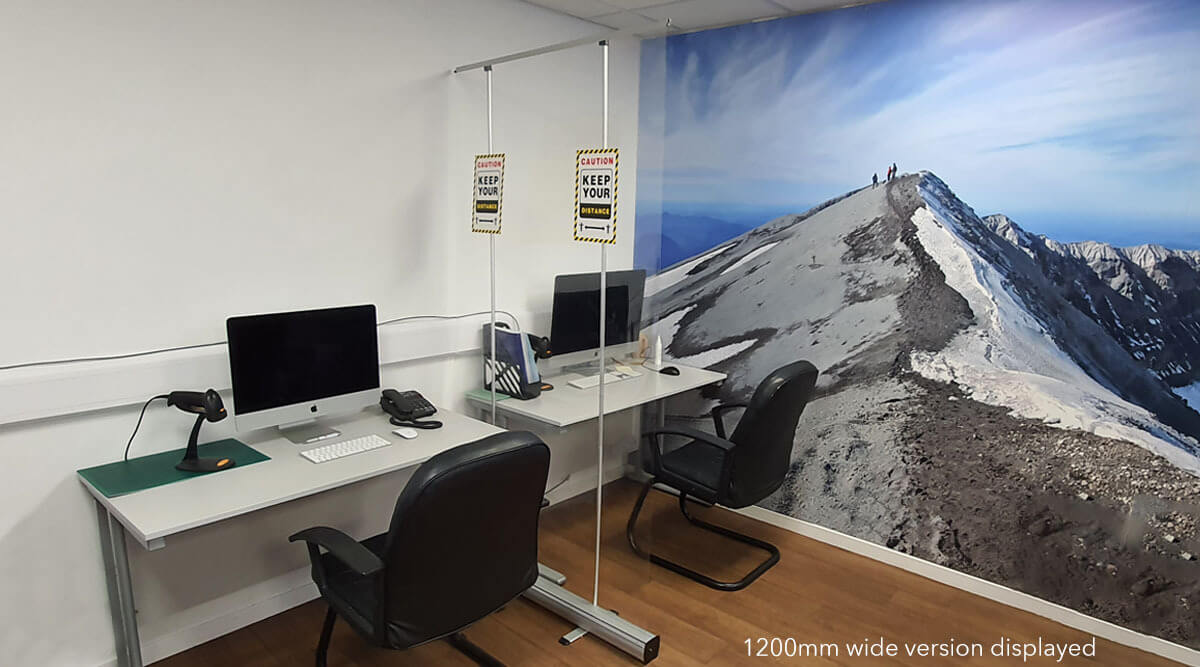 Table with Workstation Divider Screens